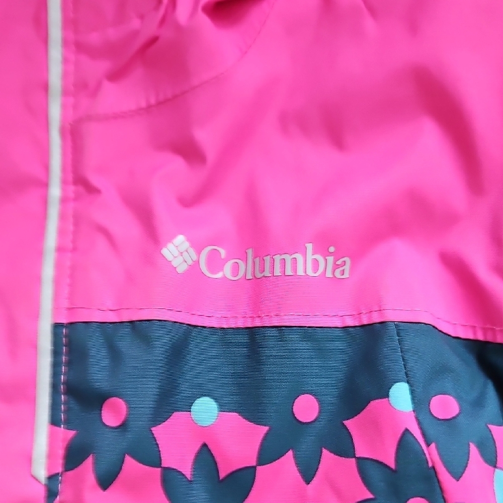 Columbia Kids Pink and Blue Floral Puffer Jacket - Picture 4 of 6